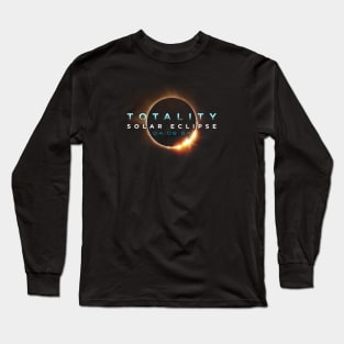 Astronomy Lovers! Total Solar Eclipse 2024 Totality 04.08.24 design Long Sleeve T-Shirt